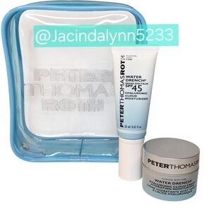 Peter Thomas Roth Water Drench 3 Piece Set Cosmetic Bag + 2 Skincare Products